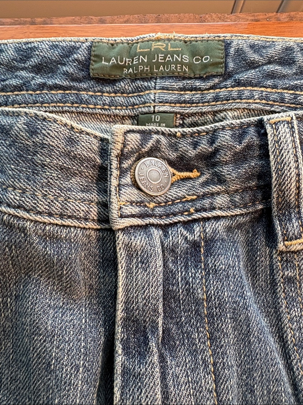 Ralph Lauren women’s Relaxed Fit Blue Denim Jean shorts